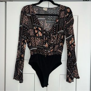 Paisley Bell Sleeve Bodysuit